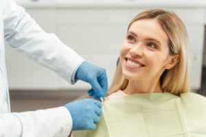 a patient during a dental consultation