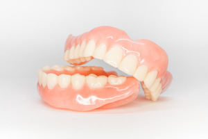 Full dentures lying on top of each other